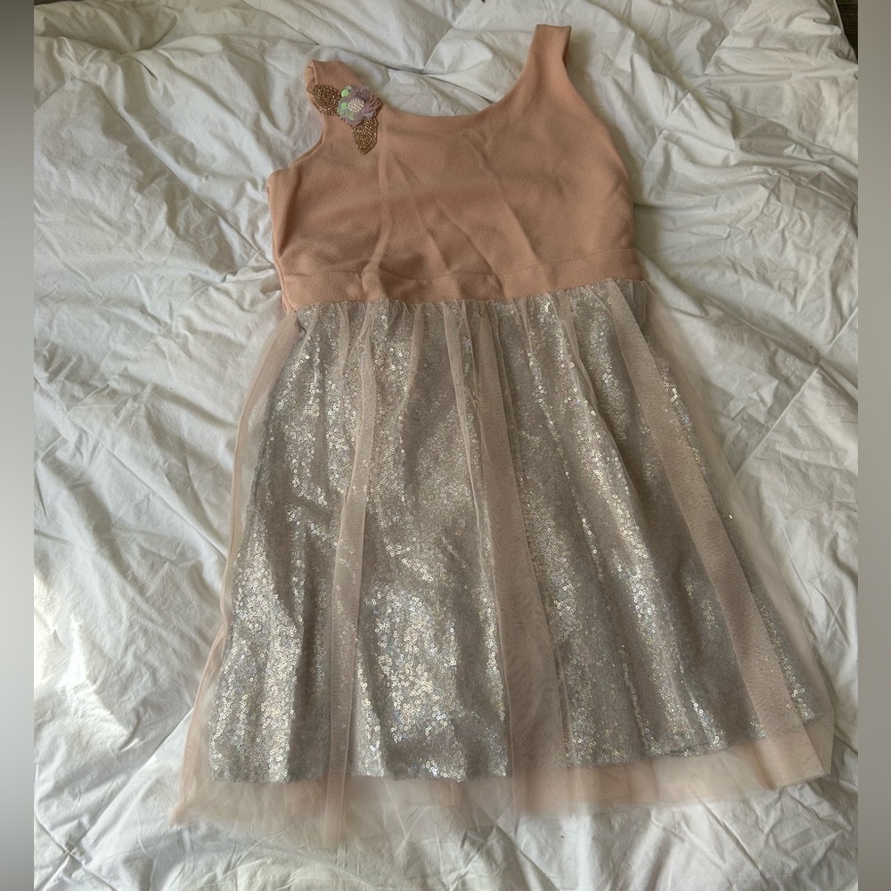 Teeze Me Pink and Silver Formal Kids Dress
